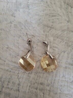 Swarowski Champane CHRISTAL stud Earings
